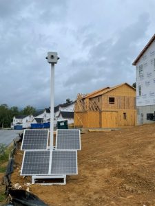 Temporary solar powered surveillance systems